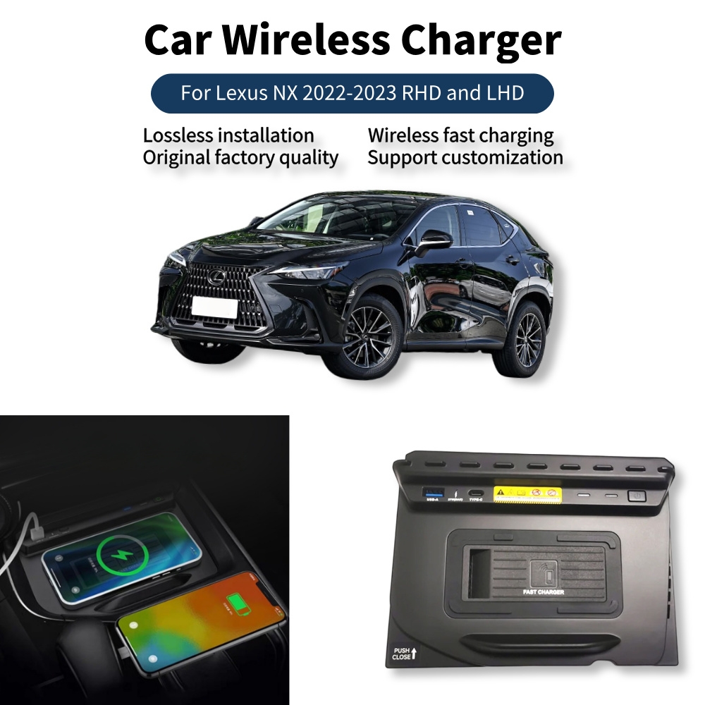 Wireless Car Charger - MOCENDO ワイヤレス充電器 レクサス NX 2022-2023用 高速充電