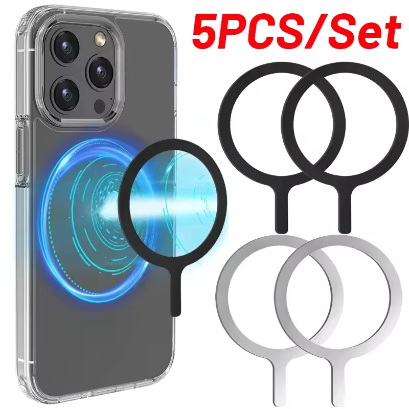 Wireless Car Charger - 5-1個入りステッカーリング Magsafeワイヤレス充電用 iPhone 15 16 17