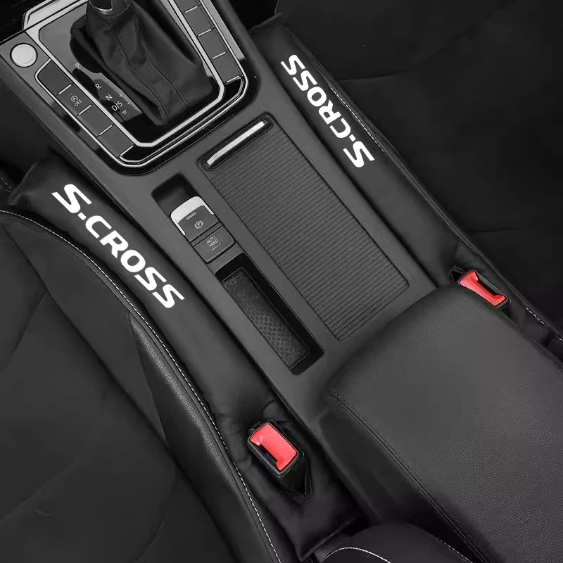 Leather Car Seat Cover - スズキS-Cross用車用ユニバーサルシート隙間ストップ、PUレザー張りの弾性コットン製シートサイド隙間ストッパー、カーアクセサリー