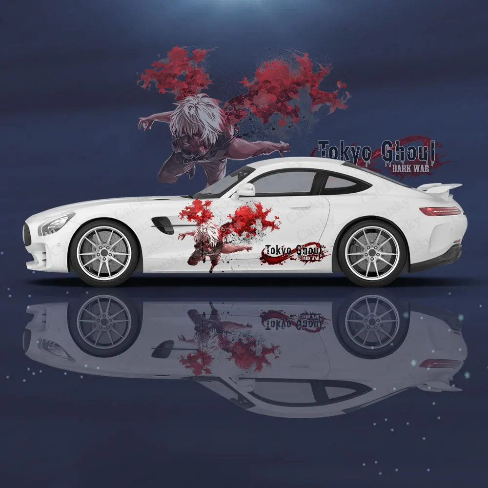 Car Accessories In Tokyo - アニメ東京グールカスタム車のステッカーデカールフードドアボディビニールステッカーグラフィックラップ新車のステッカー装飾アクセサリー