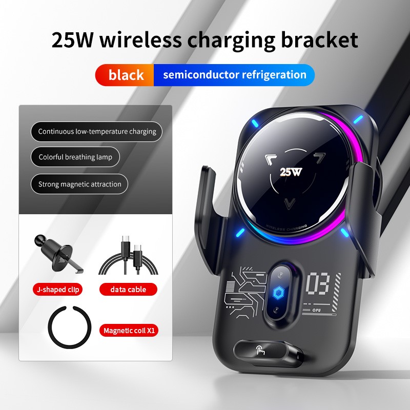 新入荷ガジェット エアベント半導体冷却 カラフルな呼吸灯 強 - Wireless Car Charger のレビューと価格