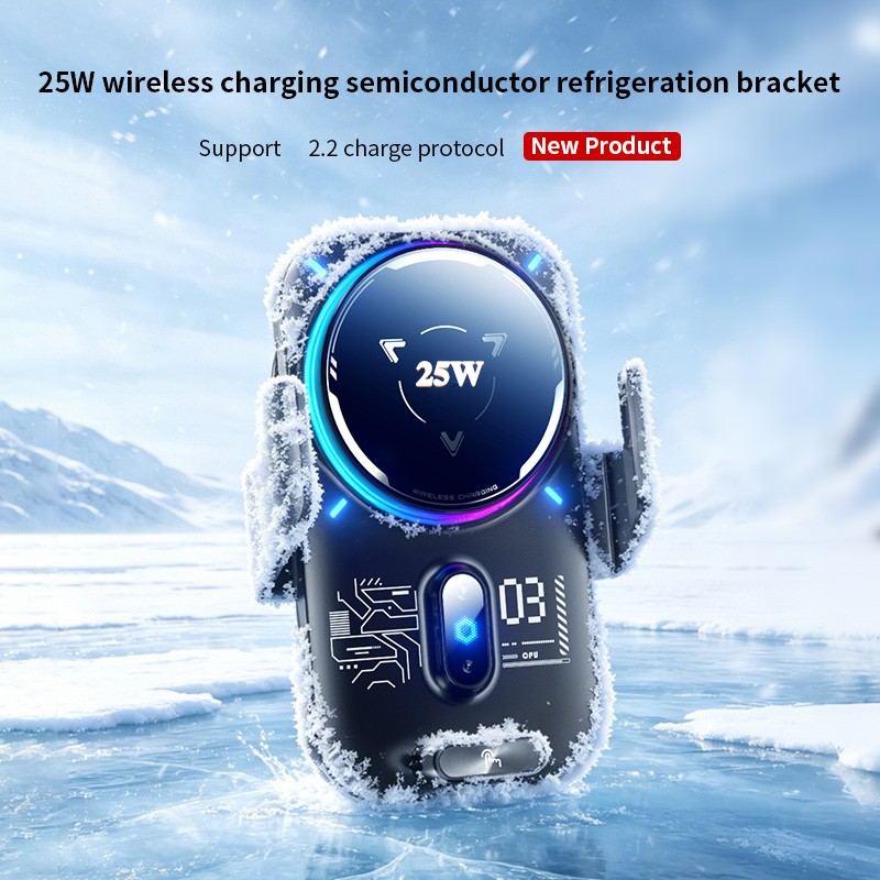 新入荷ガジェット エアベント半導体冷却 カラフルな呼吸灯 強 - Wireless Car Charger のレビューと価格
