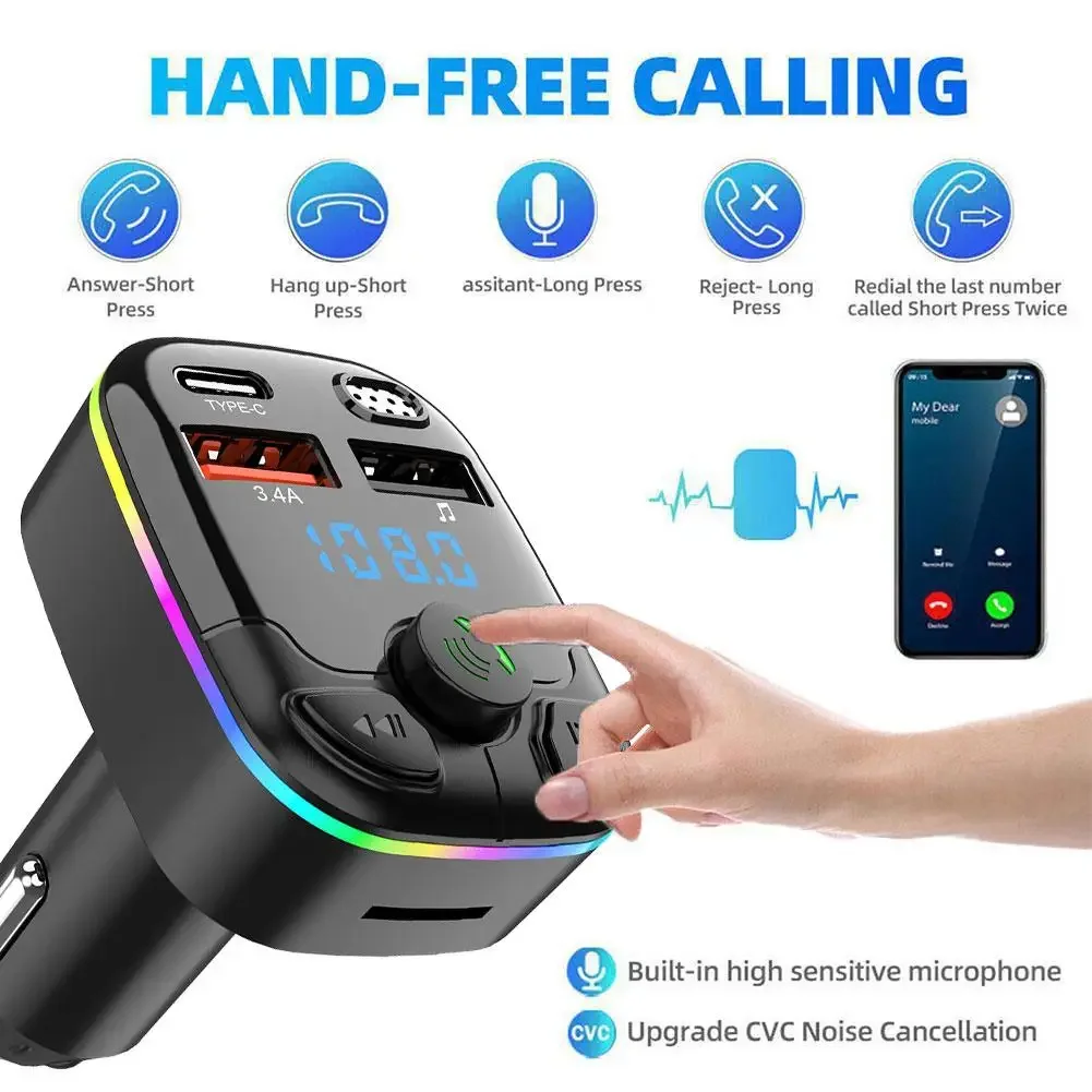 車用ワイヤレスFMトランスミッターアダプター デュアルUSB - Wireless Car Charger のレビューと価格