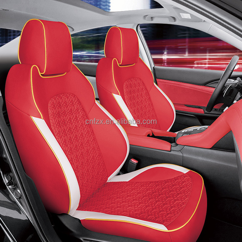 2026年流行のレザー製テスラ用カーシートカバー 防水フルカ - Leather Car Seat Cover のレビューと価格