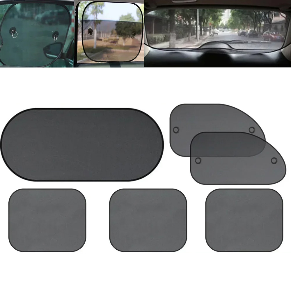 1 セット黒窓カーテンサイドガラスメッシュサンシェードアクセ - Car Accessories Inside のレビューと価格