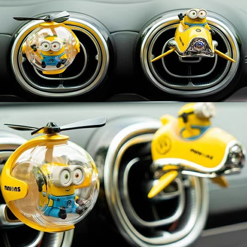 ミニオン風車用芳香剤、かわいい漫画風車用香水クリップ、クリエ - Car Accessories Inside のレビューと価格