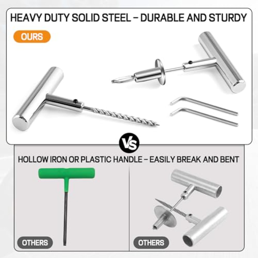 頑丈なステンレス製タイヤ修理キット - 110個入りタイヤ修 - Car Emergency Tool Kit のレビューと価格