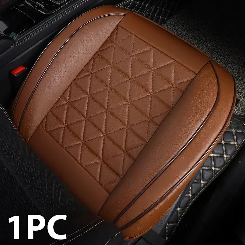新しいフロントカーシートカバー Pu レザー車のシートクッシ - Leather Car Seat Cover のレビューと価格